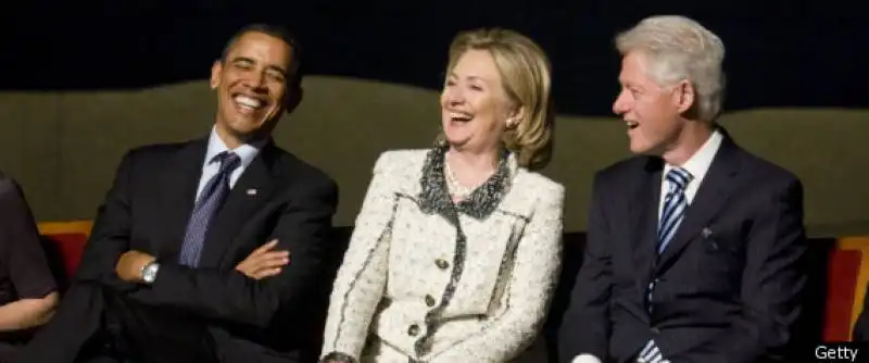 bill e hillary clinton con barack obama