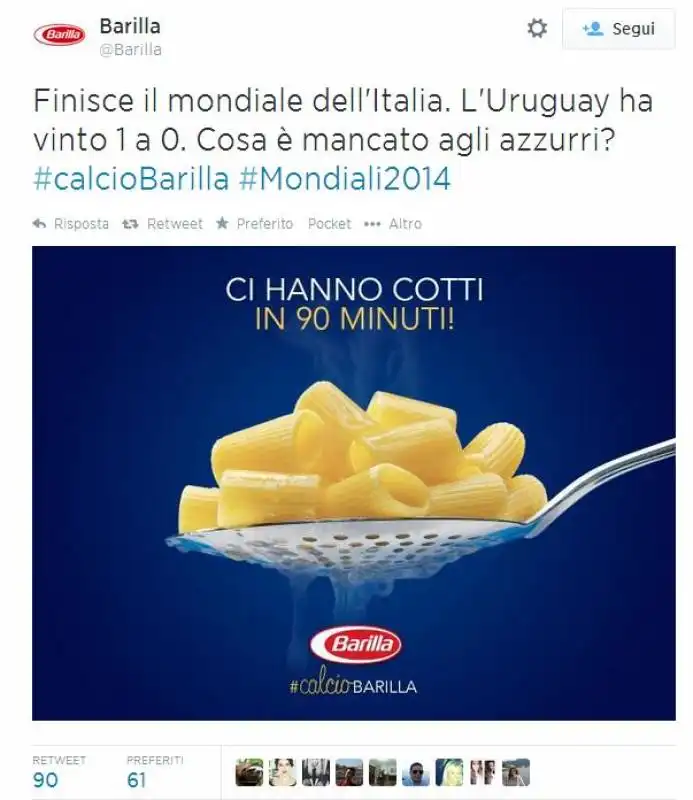 calcio barilla dopo uruguay