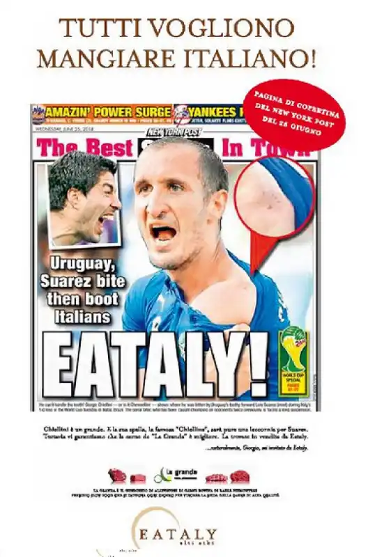 eataly coglie la copertina del new york daily sul morso di suarez