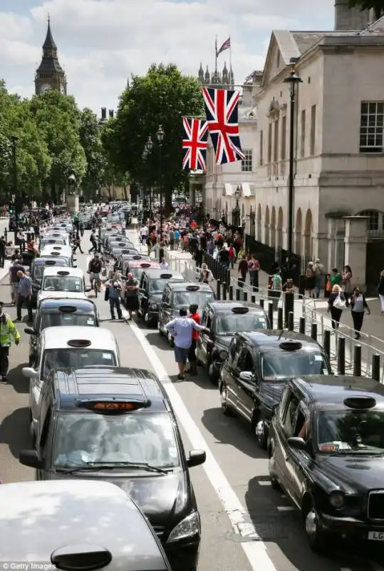 i taxi bloccano londra