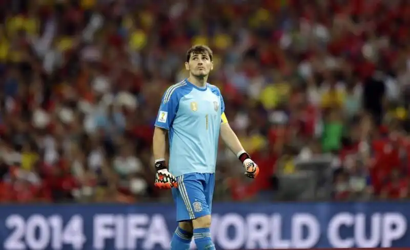 spagna eliminata dal mondiale    casillas spagna cile