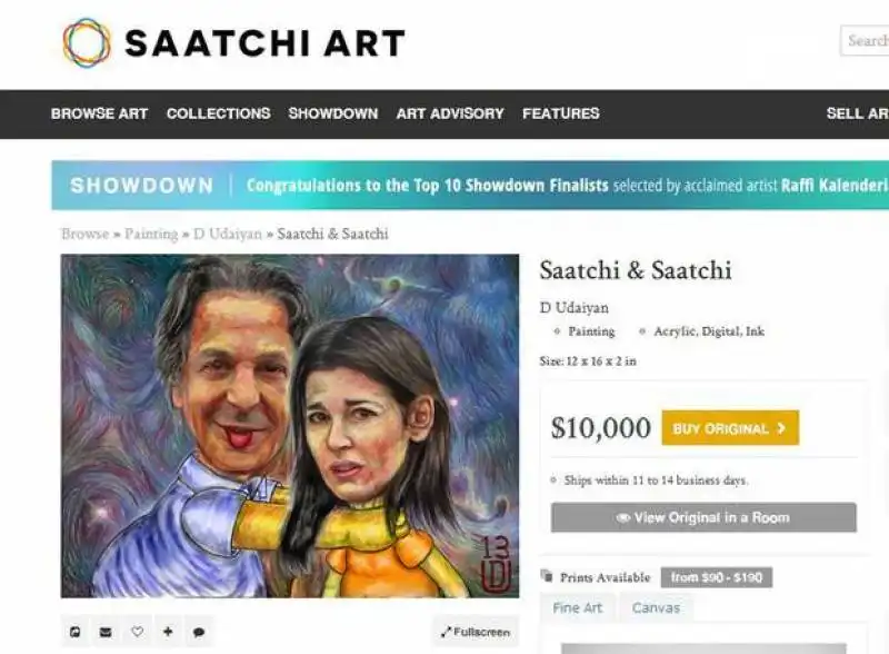 sul sito di saatchi in vendita i quadri di lui che strozza nigella lawson 10