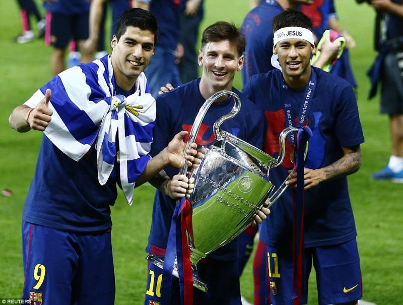 FINALE DI CHAMPIONS - BARCELLONA JUVENTUS - MESSI SUAREZ NEYMAR