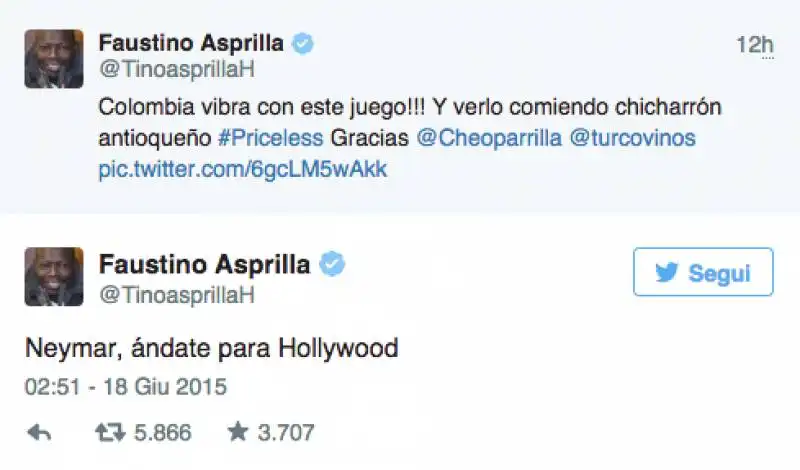 ASPRILLA TWEET