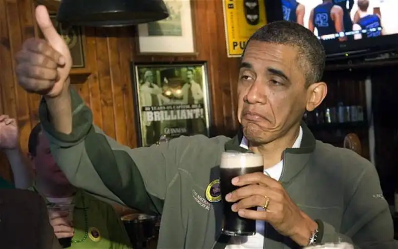 barack obama con la birra