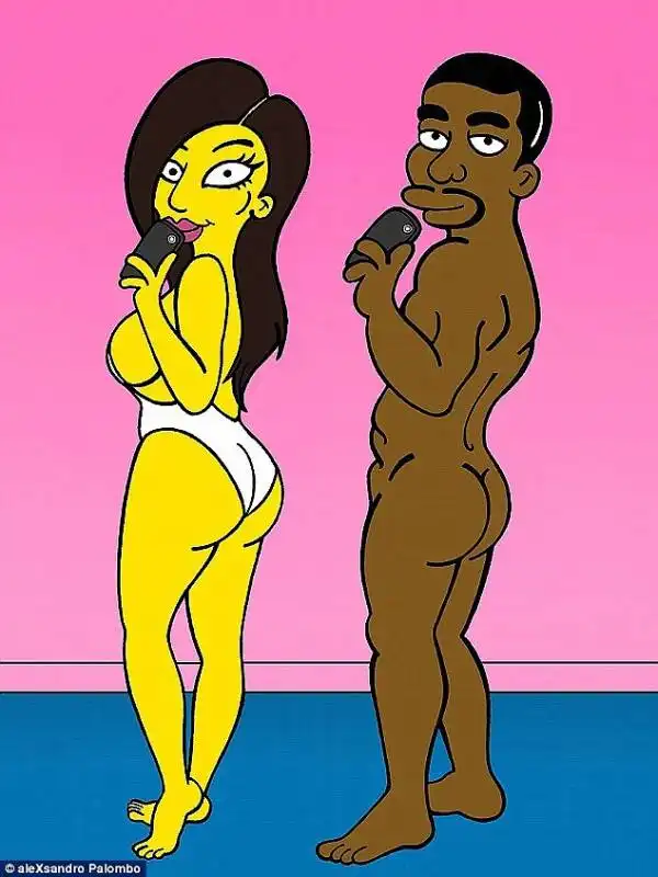 belfie kardashian e west nei simpson