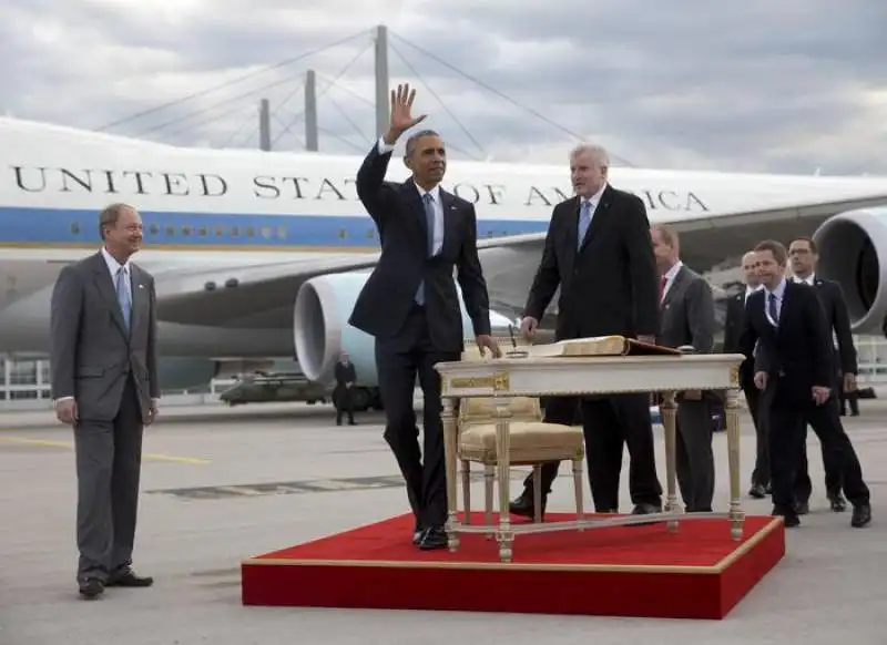 g7 in germania   barack obama e horst seehofer