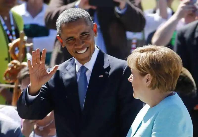 g7 in germania   obama e merkel 