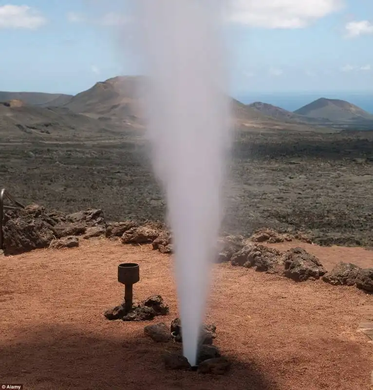 geyser al parco timanfaya