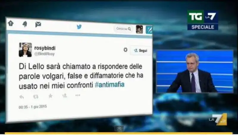 MENTANA DURANTE LA MARATONA TV PER LE REGIONALI 