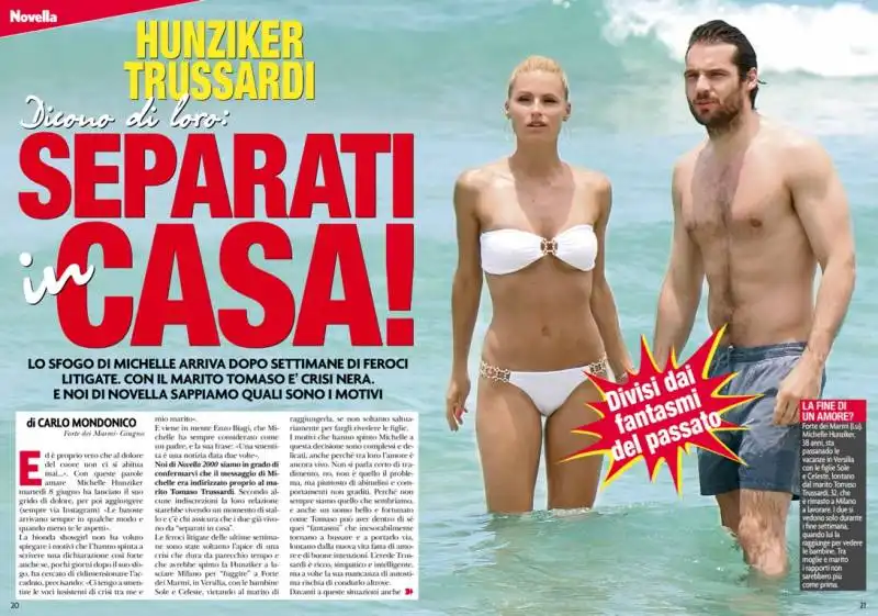 MICHELLE HUNZIKER E TOMASO TRUSSARDI