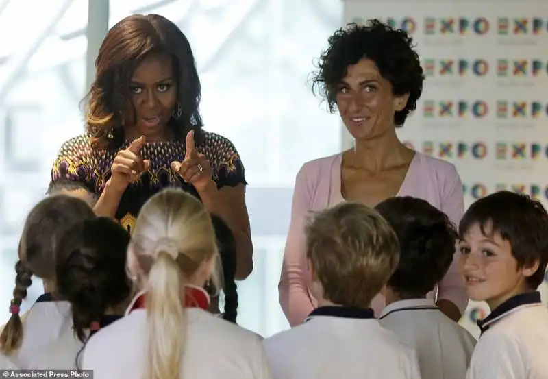 michelle obama a milano con agnese landini