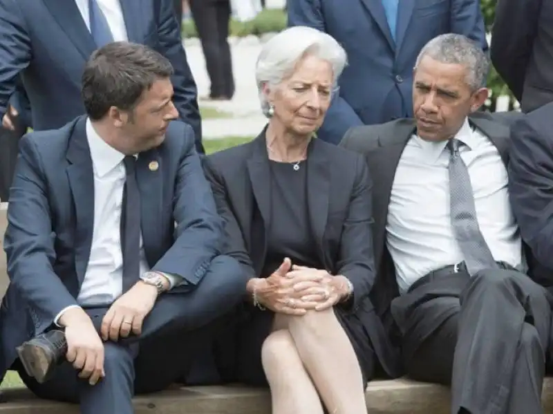 renzi lagarde obama