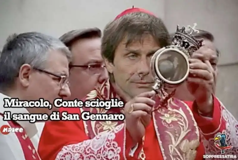 antonio conte scioglie il sangue di san gennaro