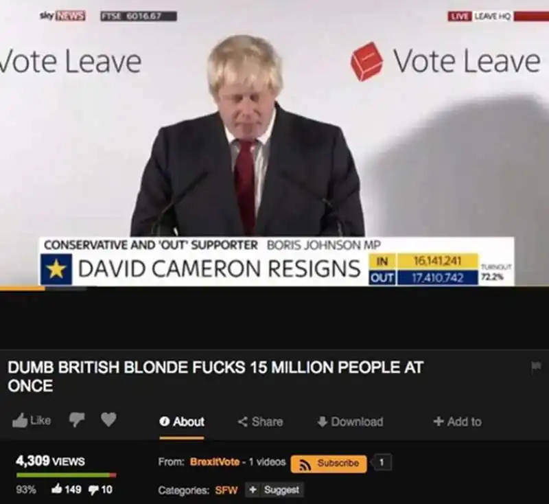 boris johnson su pornhub