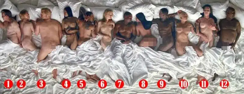 Kanye West  (1. George W Bush 2. Anna Wintour 3. Donald Trump 4. Rihanna 5. Chris Brown 6. Taylor Swift 7. Kanye West 8. Kim Kardashian 9. Ray J 10. Amber Rose 11. Caitlyn Jenner 12. Bill Cosby  