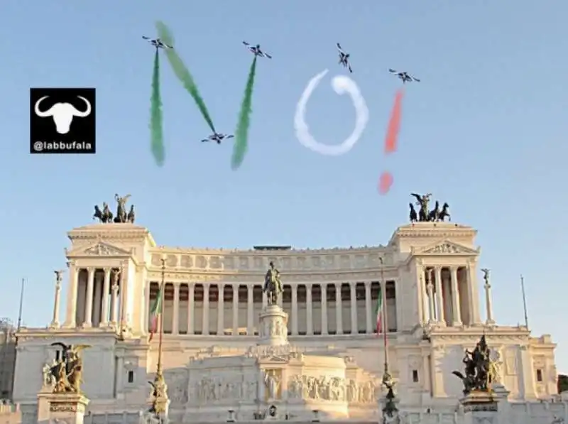 le frecce tricolori e il no al referendum