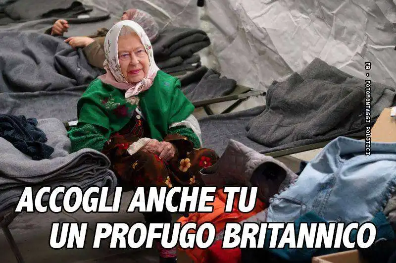 regina elisabetta profughi britannici