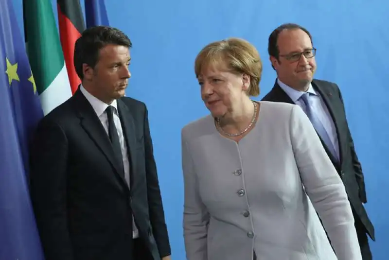 renzi merkel hollande    