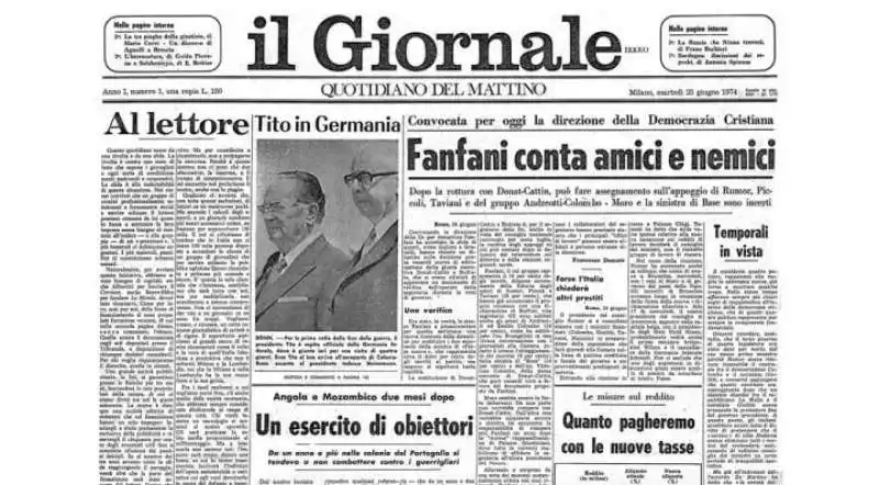 fondo montanelli Il Giornale (primo numero)