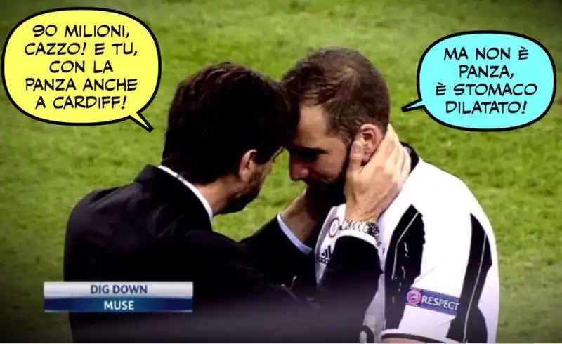 I MEME SU HIGUAIN E LA SCONFITTA CON IL REAL MADRID