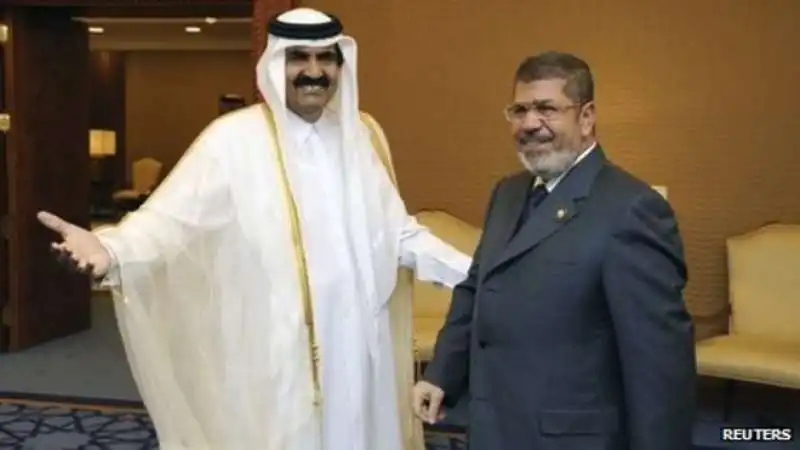 IL VECCHIO EMIRO DEL QATAR CON MOHAMMED MORSI