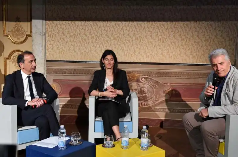 beppe sala  virginia raggi  maurizio mannoni (1)