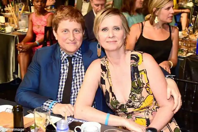 cynthia nixon con la moglie christine marinoni