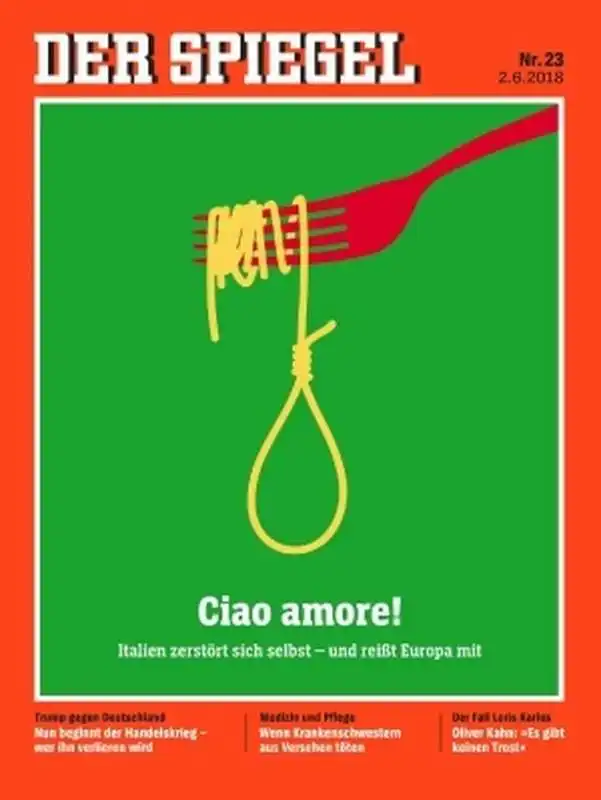 DEL SPIEGEL - COPERTINA CONTRO L ITALIA - CIAO AMORE