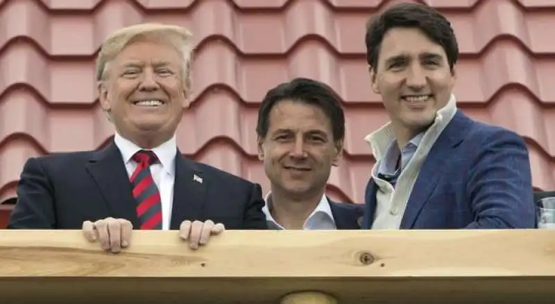 donald trump giuseppe conte justin trudeau