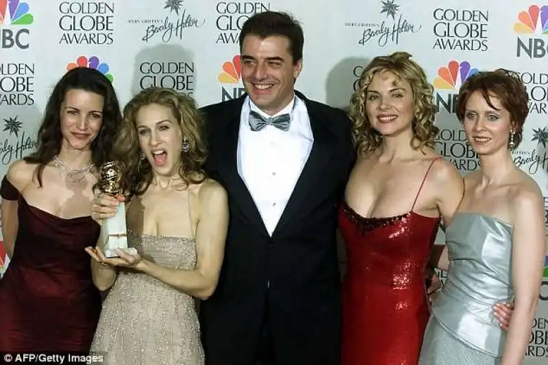 il cast di sex and the city al golden globe nel 2000