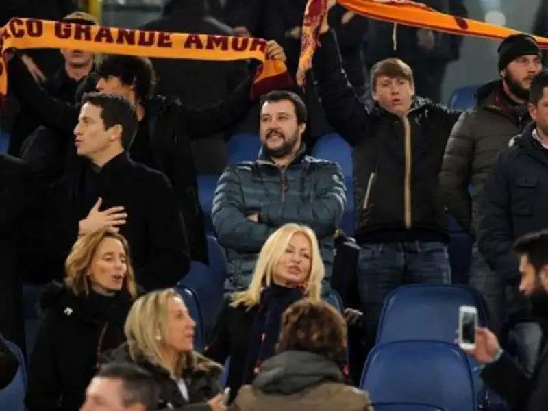 parnasi e  salvini allo stadio