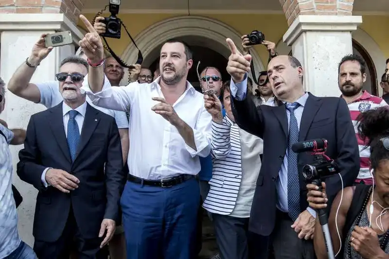 SALVINI E ZINGARETTI NELLA VILLA SEQUESTRATA AI CASAMONICA 3