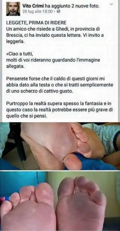 vito crimi e i piedi zozzi