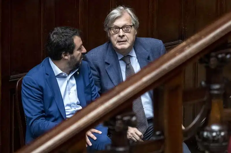 vittorio sgarbi e matteo salvini