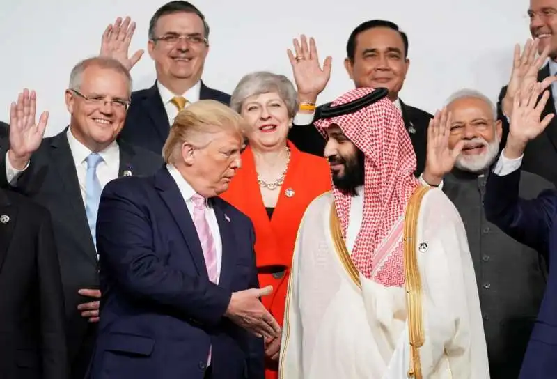 donald trump e mohammed bin salman al g20 di osaka