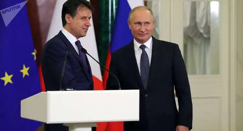 GIUSEPPE CONTE E VLADIMIR PUTIN