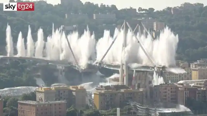 LA DEMOLIZIONE CONTROLLATA DEL PONTE MORANDI