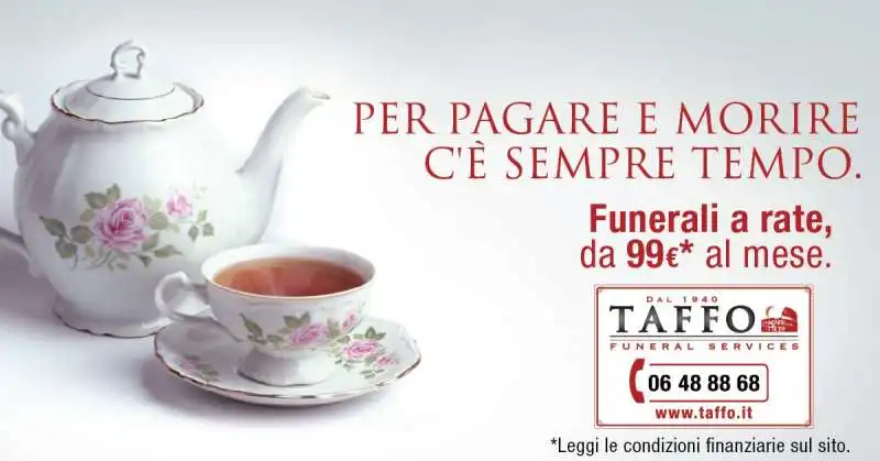 le campagne social delle pompe funebri taffo