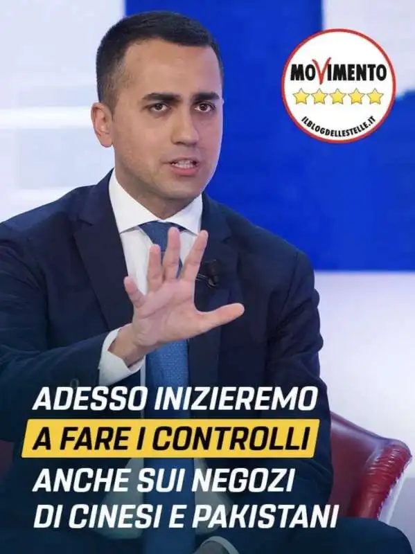 LUIGI DI MAIO E LA STRETTA SUI NEGOZI CINESI E PAKISTANI