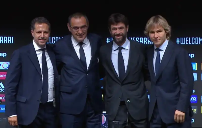 paratici sarri agnelli nedved