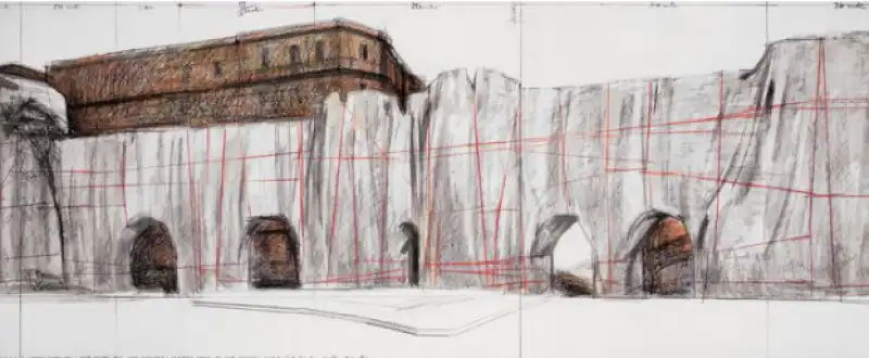 christo roma mura aureliane 1974