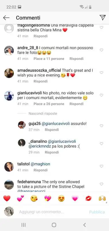 commenti alla visita di chiara ferragni e fedez alla cappella sistina 21