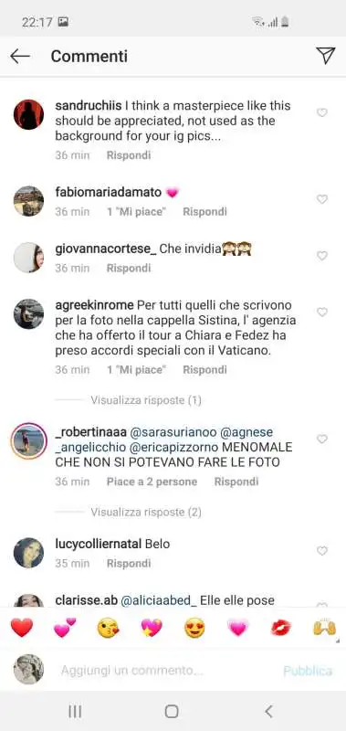 commenti alla visita di chiara ferragni e fedez alla cappella sistina 5