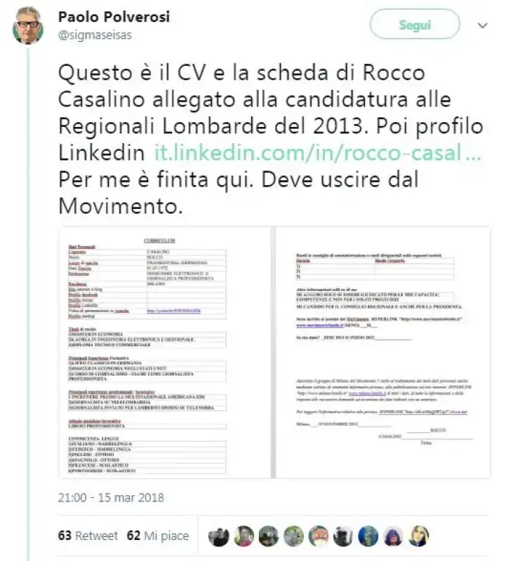 curriculum rocco casalino   