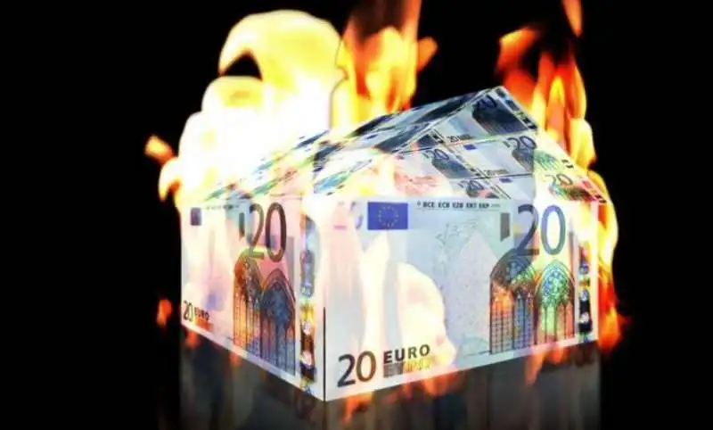 euro in fiamme