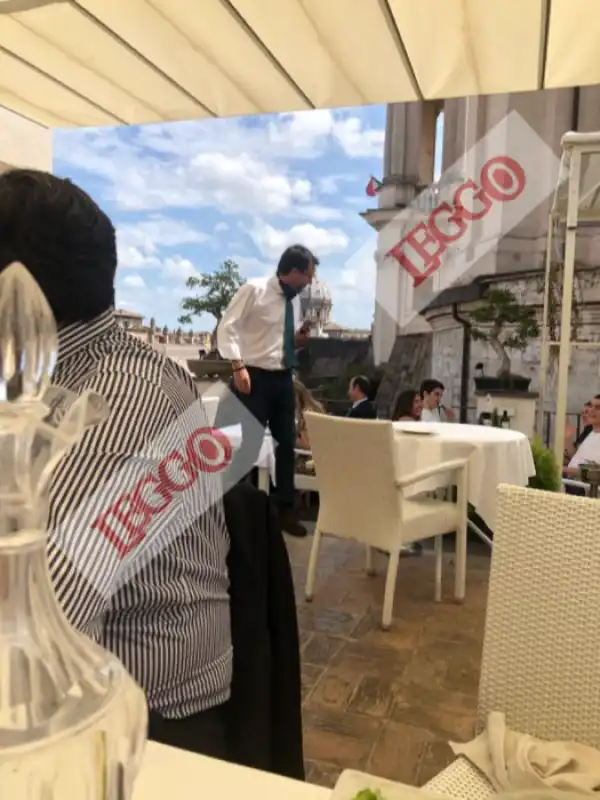 matteo salvini a pranzo con francesca verdini alla terrazza borromini