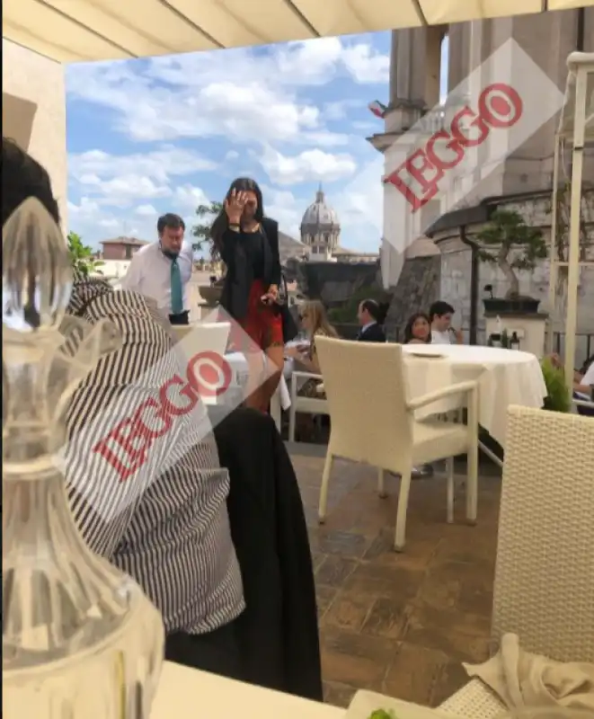 matteo salvini a pranzo con francesca verdini alla terrazza borromini 2