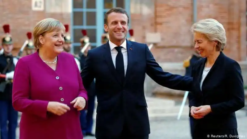 Merkel, Macron  Ursula