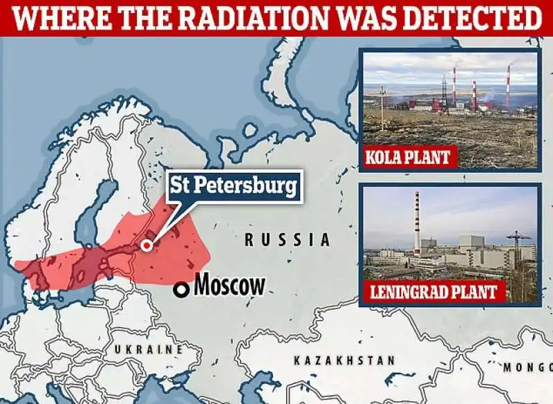 misteriose radiazioni in europa del nord